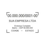 Carimbo de madeira modelo CNPJ