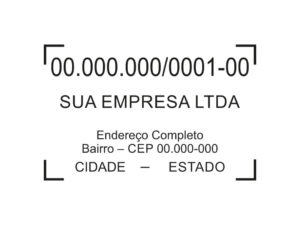 carimbo de madeira modelo cnpj cp 01