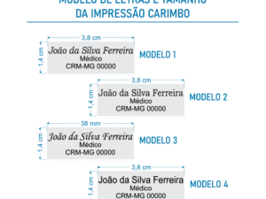 Modelo de Letras Carimbos 38x14mm