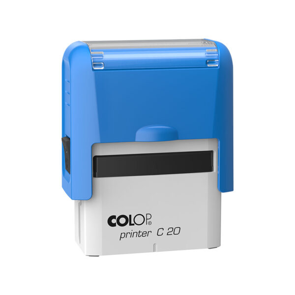 carimbo colop printer 20 azul 38x14mm