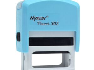carimbo automático nykon power 302 azul claro – 38x14mm