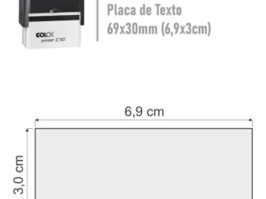 carimbo colop printer c50 preto 69x30mm