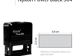 Tamanho Carimbo Nykon Power Black 304 Preto