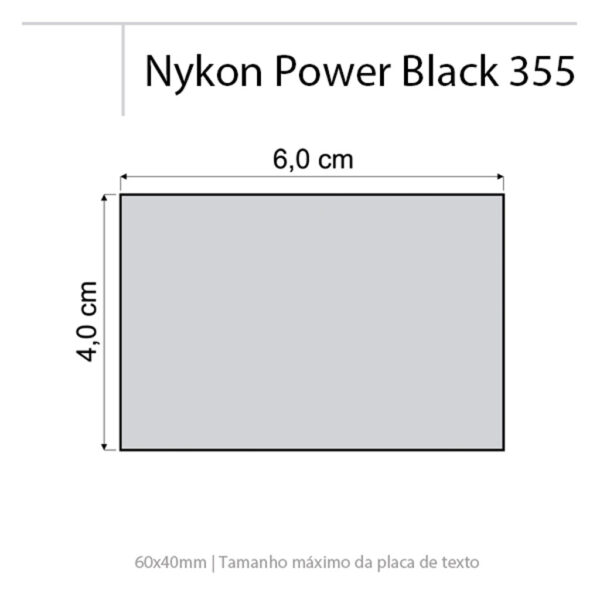 carimbo nykon power black 355 preto 60x40mm