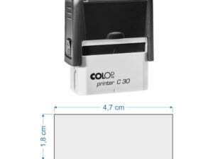 carimbo colop printer c 30 preto 47x18mm