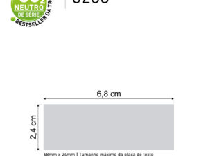 Tamanho Carimbo Trodat Professional 5205 Preto 68x24mm