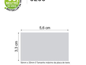 Tamanho Carimbo Trodat Professional 5206 Preto 56x33mm