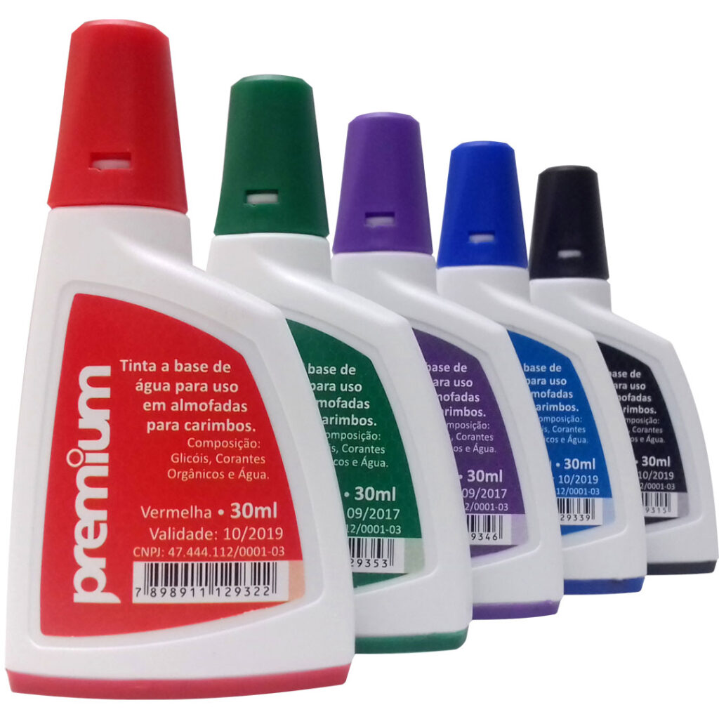 tinta para carimbo premium 30ml