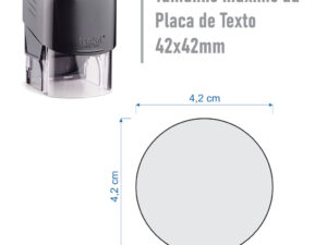 carimbo trodat 3642 Ø42mm preto